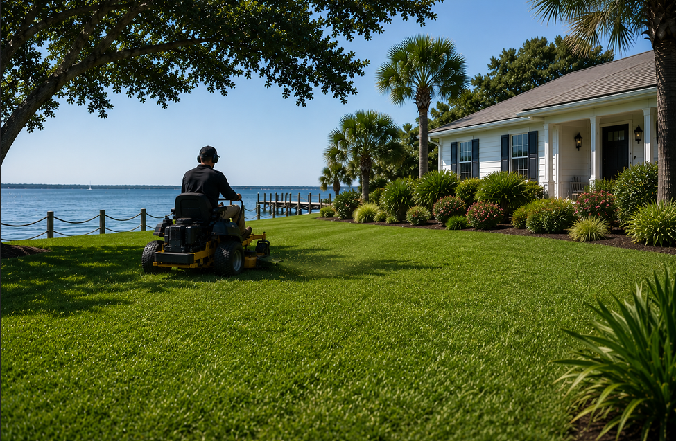 mowing
